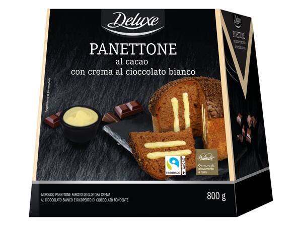 Cocoa Panettone with White Chocolate Cream