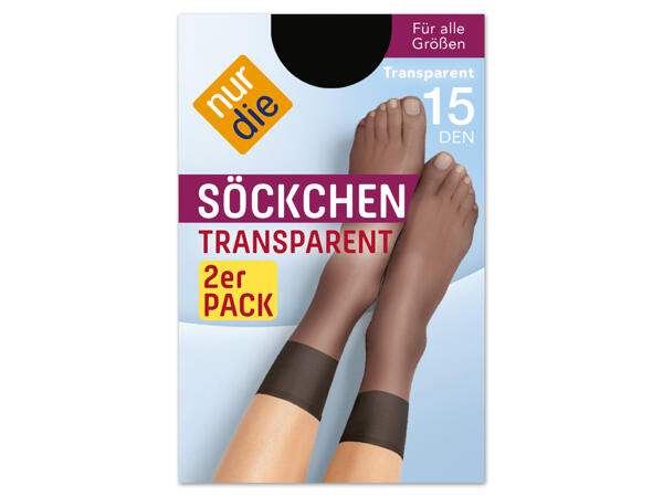 nur die Damen Söckchen/ Knie-Socken, 2 Paar
