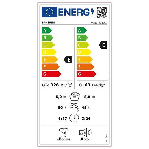 SAMSUNG Lave-linge séchant WD4000, noir, WD80T4049CE/WS