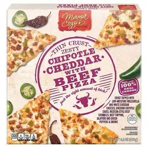 Zesty Chipotle Cheddar & Beef Thin Crust Pizza, 14.8 oz