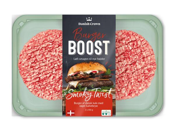 Burger Boost, crispy lårsteak eller ribsteaks