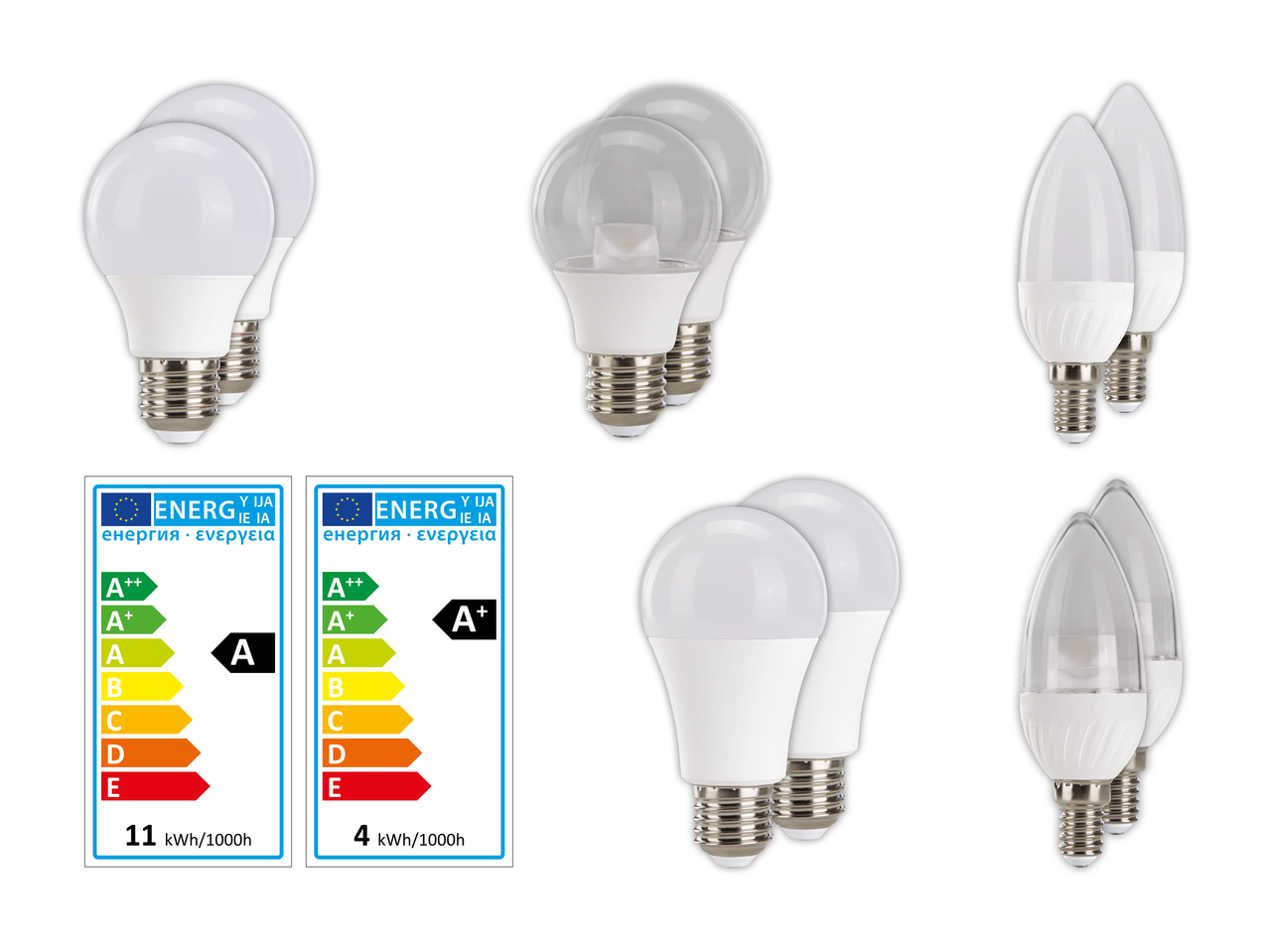 Ampoules à LED, lot de 2