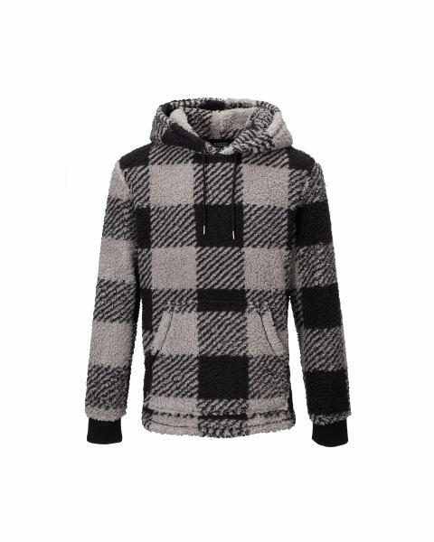 Avenue Men's Check Borg Hoody