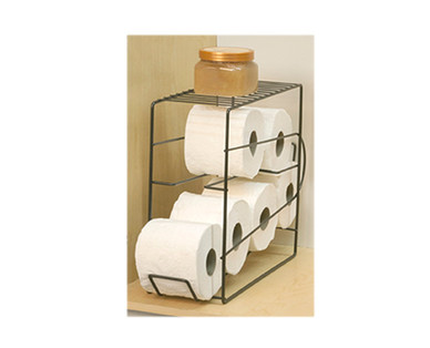 Easy Home Toilet Tissue Roll Dispenser with Shelf