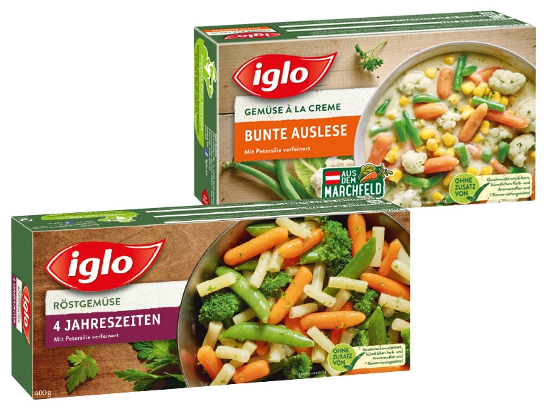 IGLO Röstgemüse/Gemüse à la Creme