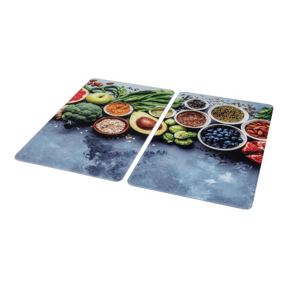 CROFTON(R) 				Couvre-plaque de cuisson en verre, 2 pcs