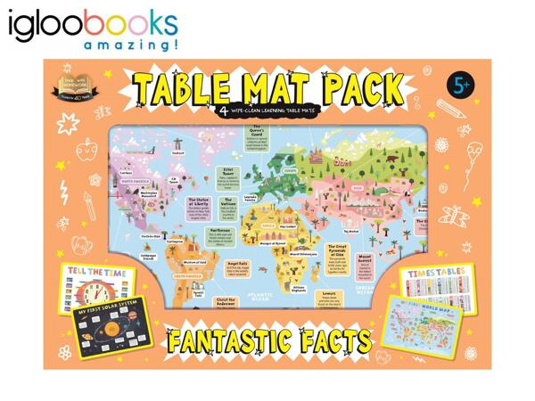 Igloo Books Table Mat Learning Pack - Fantastic Facts