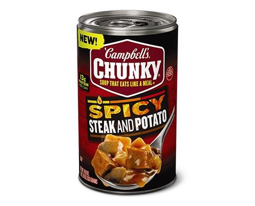 Campbell's 
 Spicy Chicken Noodle or Spicy Steak & Potato