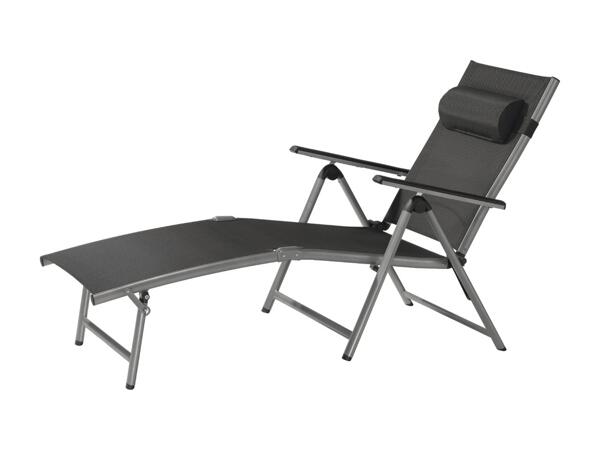 Chaise longue en aluminium