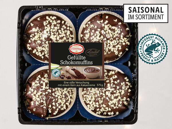 Gefüllte Schokomuffins