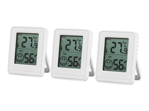 White Thermometer & Hygrometer - 3 Pack