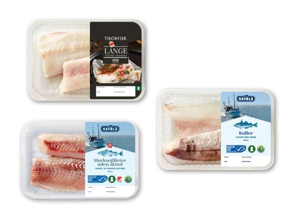 THORFISK/​HAVBLÅ Lange-, kuller- eller mørksejfileter