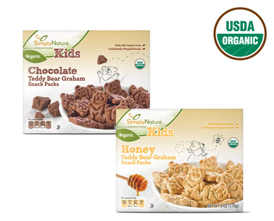 SimplyNature Organic Teddy Bear Graham Snack Packs