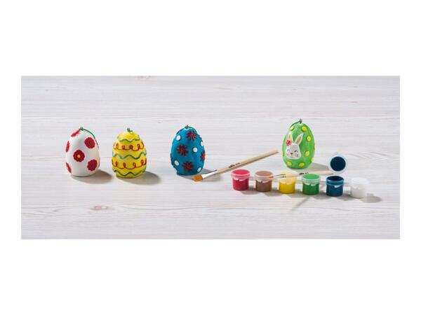 Crelando Paint Your Own Easter Decorations - 12 Piece Set - Easter Eggs