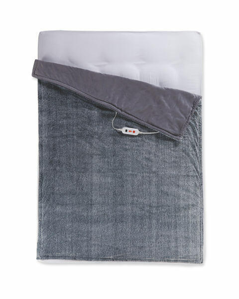 Easy Home Light Grey Heated Throw