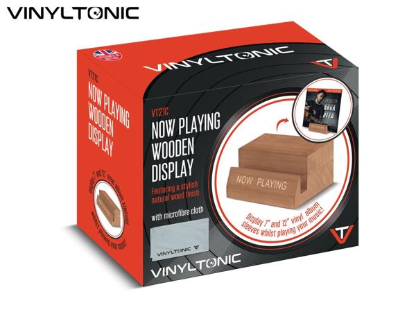 Vinyl Tonic Vinyl Accessories - "Now Playing" Wooden Display Stand