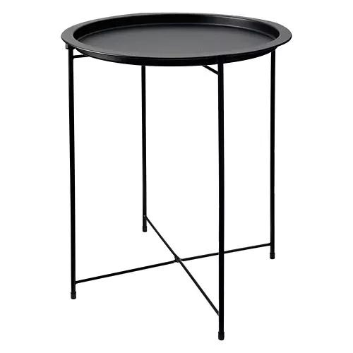 Foldable Tray Top Table, Black