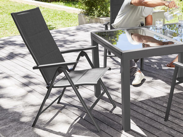 Chaise pliante en aluminium