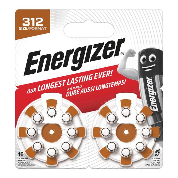 ENERGIZER(R) 				Piles pour appareils auditifs, 16 pcs