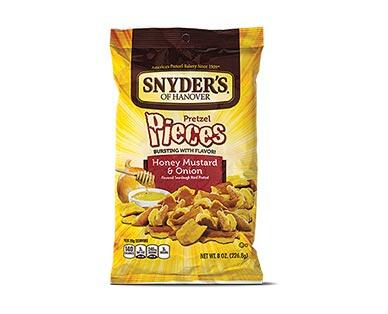 Snyder's of Hanover 
 Hot Buffalo Wing or Honey Mustard & Onion Pretzel Pieces