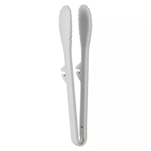 Clip-On Silicone Utensil - Tongs, Gray