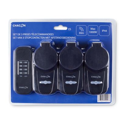 Prises de courant radiocommandées, 3 pcs