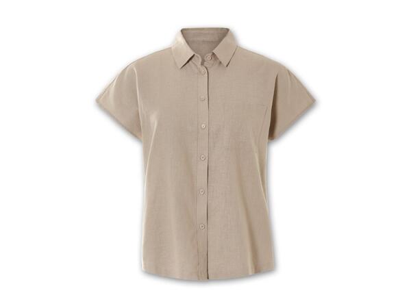 Damen/​Herren Leinen Bluse/​Hemd