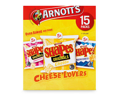 Arnott's Shapes Cheese Lovers 15pk/375g