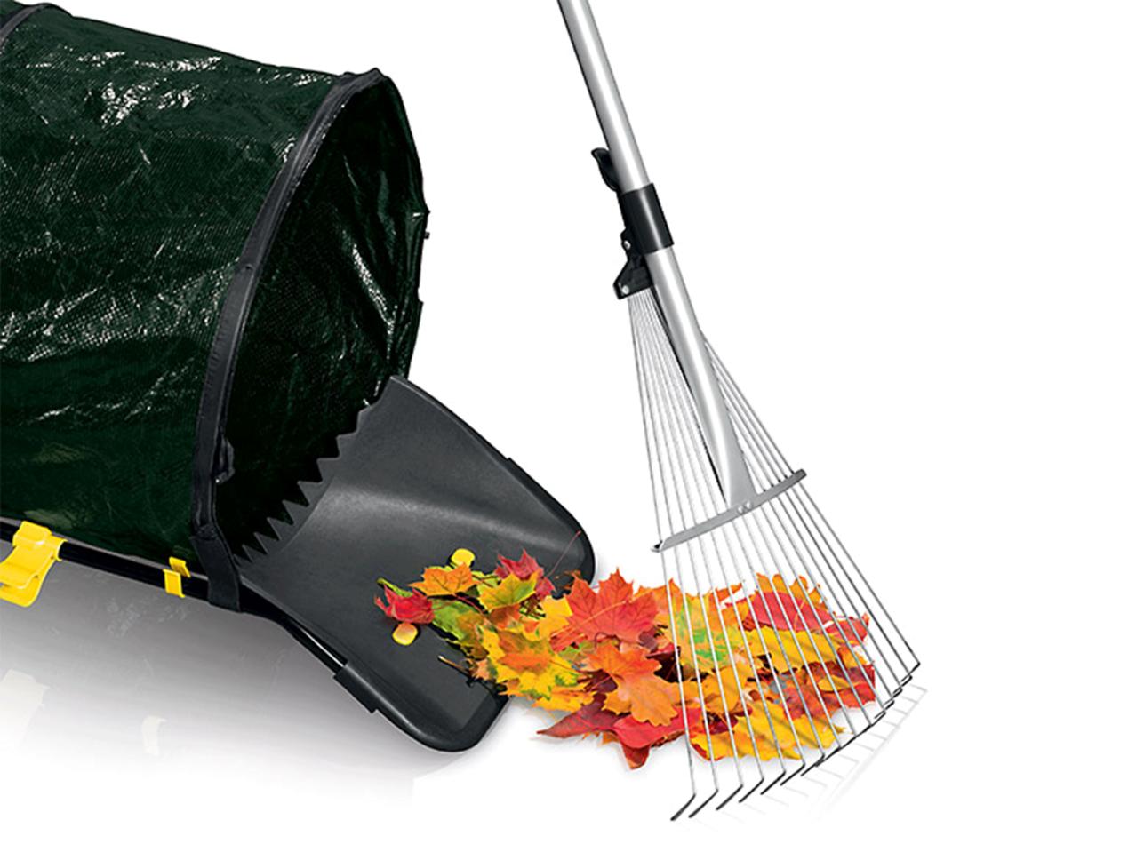 FLORABEST Folding Trolley with Collapsible Garden Bin