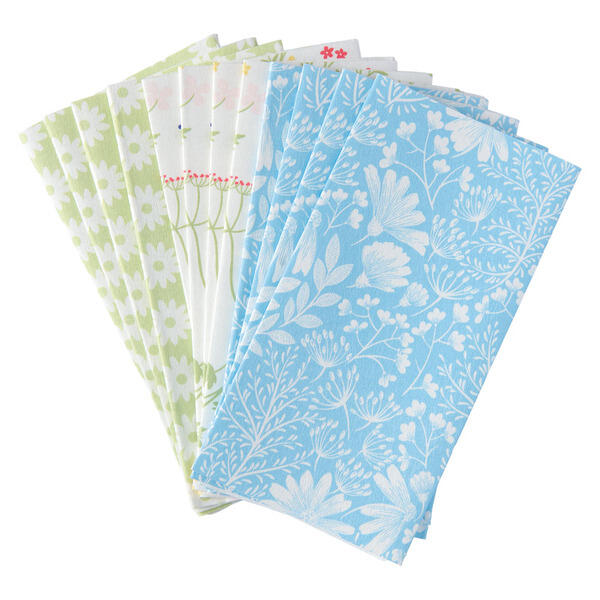 Crofton 12Pk Reusable Paper Towels, Muted Floral
