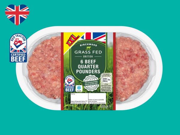 Birchwood 6 Grass-Fed Beef Quarter Pounders
