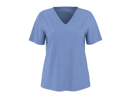 ESMARA Ladies' Blue Linen Blend T-Shirt