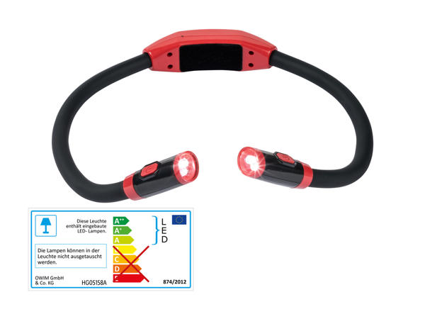 Lampe LED double à passer autour du cou
