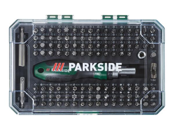 Parkside Ratchet Screwdriver & Bit Set - 115 Pieces