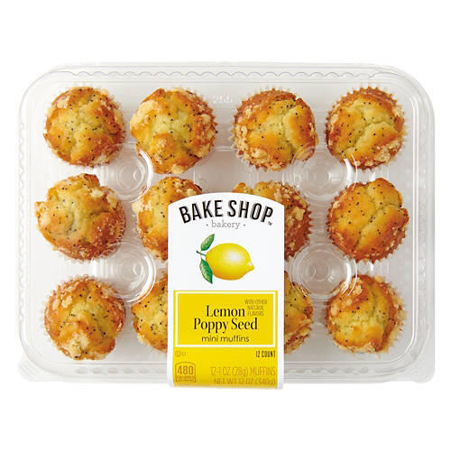 Lemon Poppy Seed Flavor Mini Muffins, 12 count