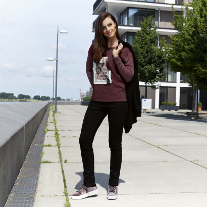 Dark denim jeans