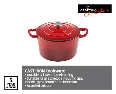 Cast Iron Dutch Oven 3.7L – Red or Cream