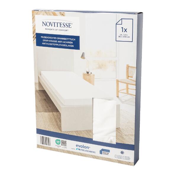 NOVITESSE(R) 				Drap-housse antiacariens, 1 pers.