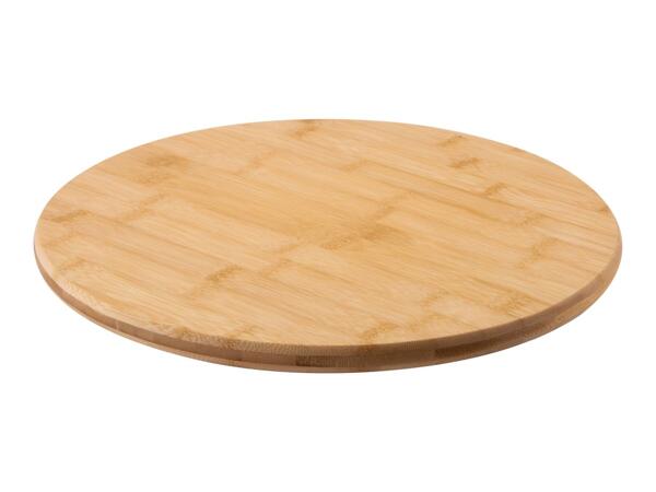Livarno Home Bamboo Serving Plate/​Bamboo Lazy Susan
