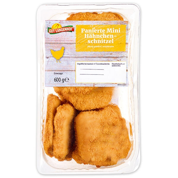 Panierte Mini Hähnchenschnitzel