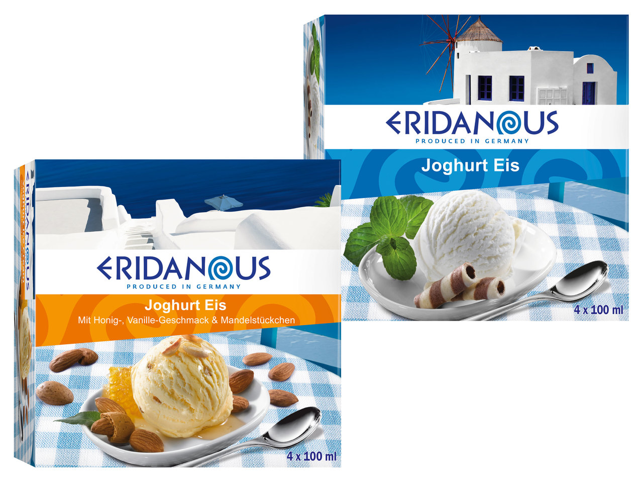 ERIDANOUS Joghurt Eis 4x 100 ml
