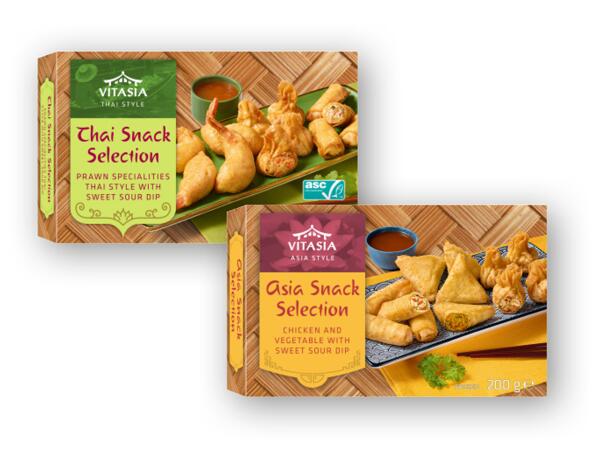 Selection Asian Appetizers with Dip