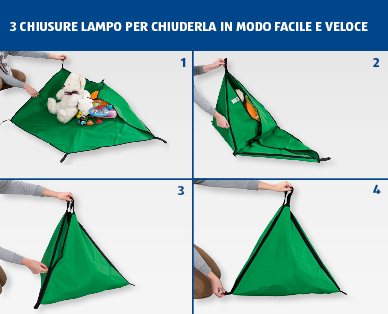 Sacco portagiochi a forma di piramide LIVING STYLE