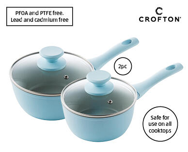 Ceramic Non-Stick Saucepan 2pc Set – 16cm and 18cm