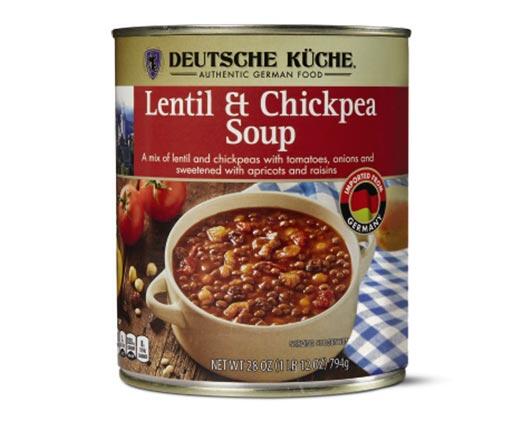 Deutsche Küche 
 German Lentil Vegetable or Lentil Chickpea Soup