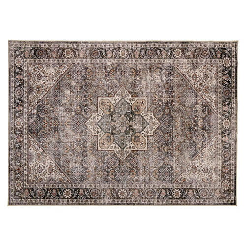 5' x 7' Washable Area Rug - Brown Traditional