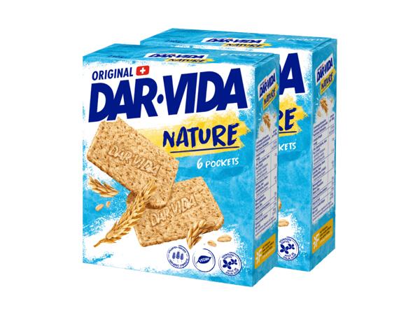 Crackers nature Dar-Vida, 6 pochettes, pack de 2