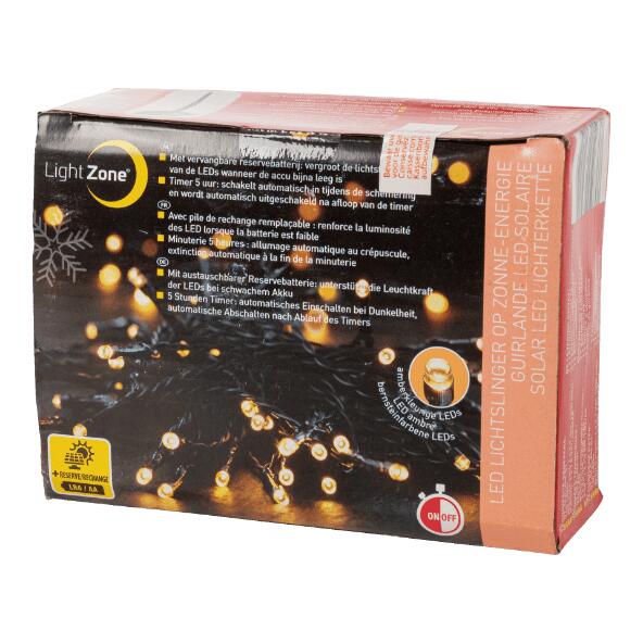 LIGHT ZONE(R) 				LED-Lichterkette mit Solarenergie