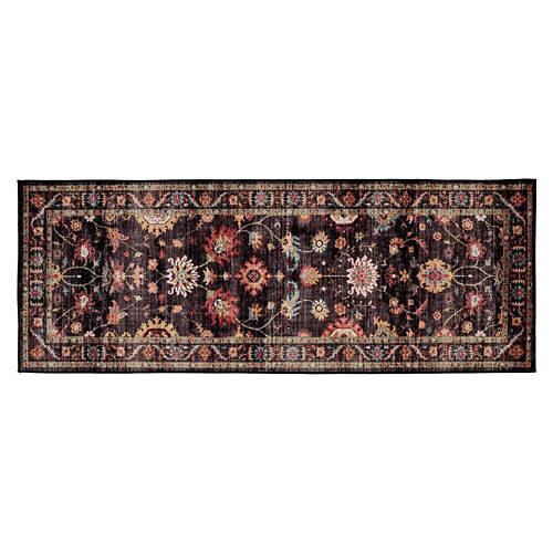 2' x 6' Crystal Print Runner - Brown Floral