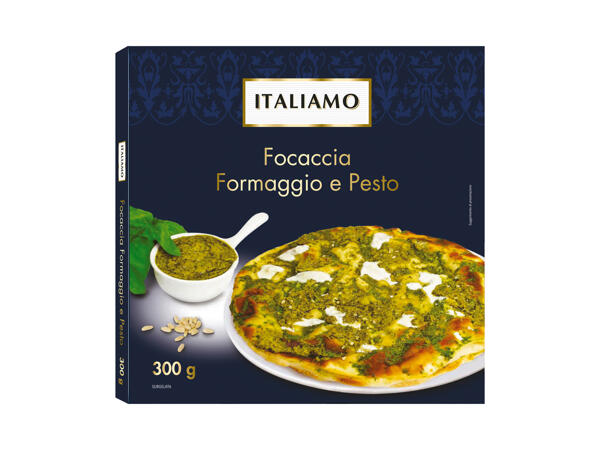Focaccia with Cheese and Pesto